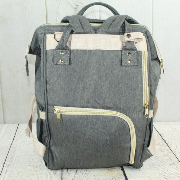 Gimars Gray Breathable Waterproof Multi-Functional Maternity Diaper Backpack Bag - Picture 5 of 11